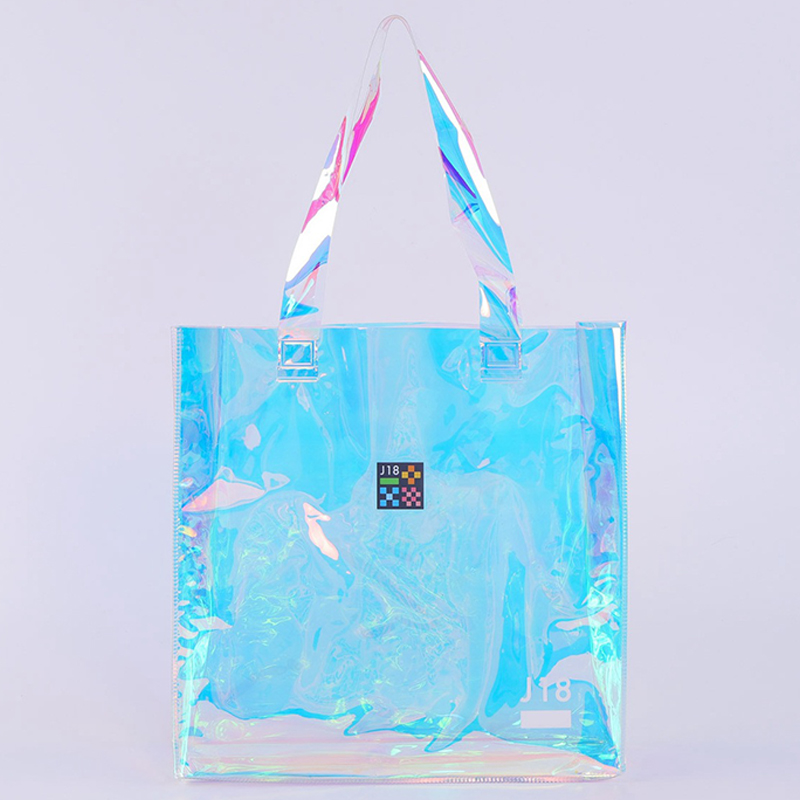 蓝色PVC炫彩膜礼品袋