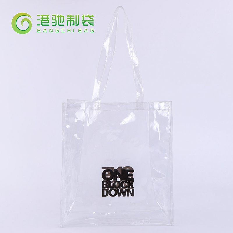 PVC车缝透明塑料手提袋