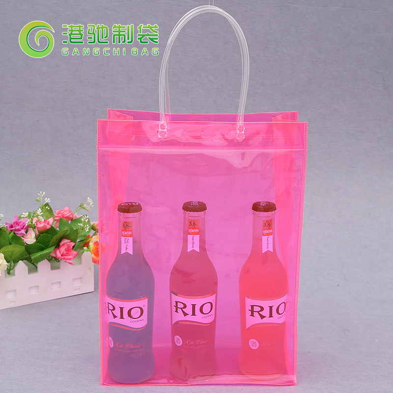 粉色PVC塑料礼品袋