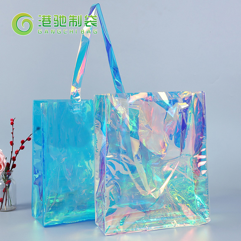 蓝色炫彩膜PVC礼品袋